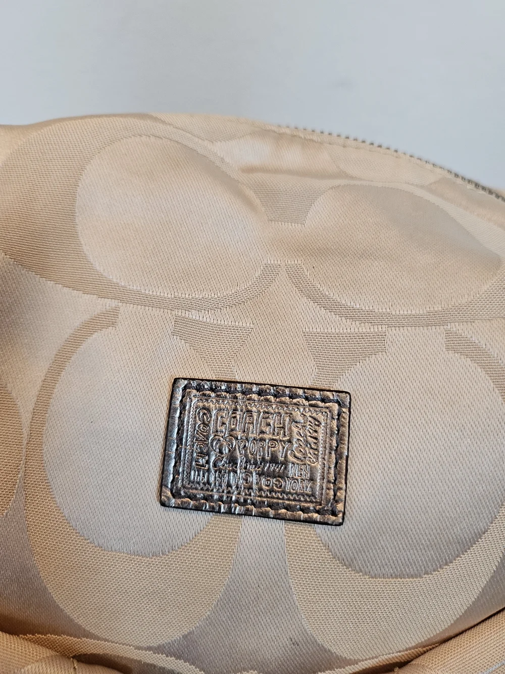 Coach Signature Jacquard Pocket Hobo